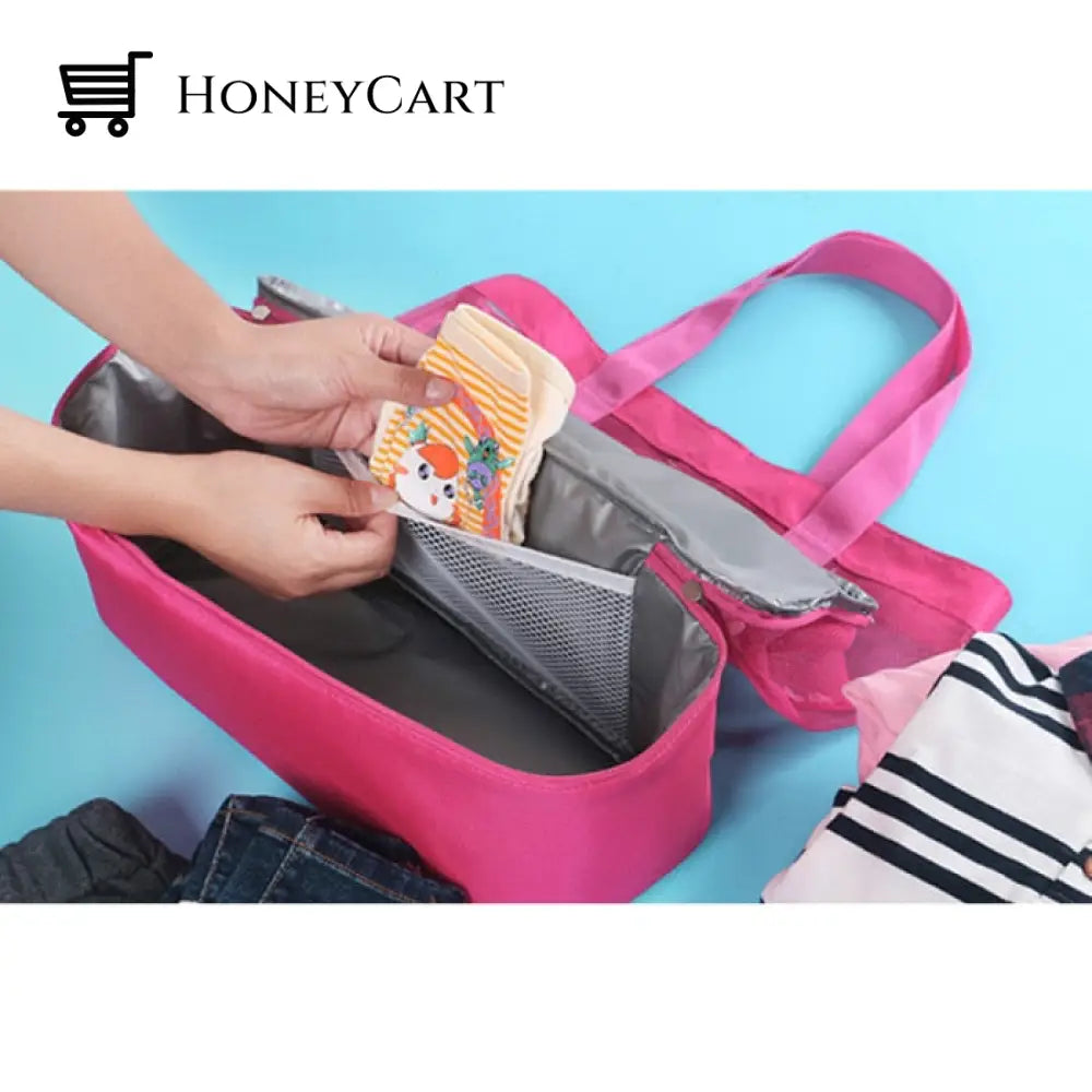 2-Compartment Mesh Beach Bag