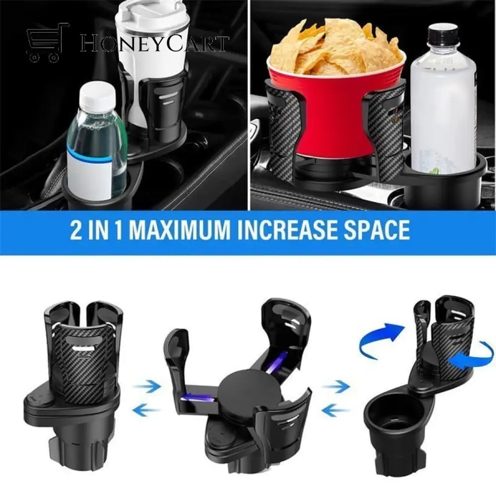 2-In-1 Multifunction Car Drink Dual Cup Holder Expande