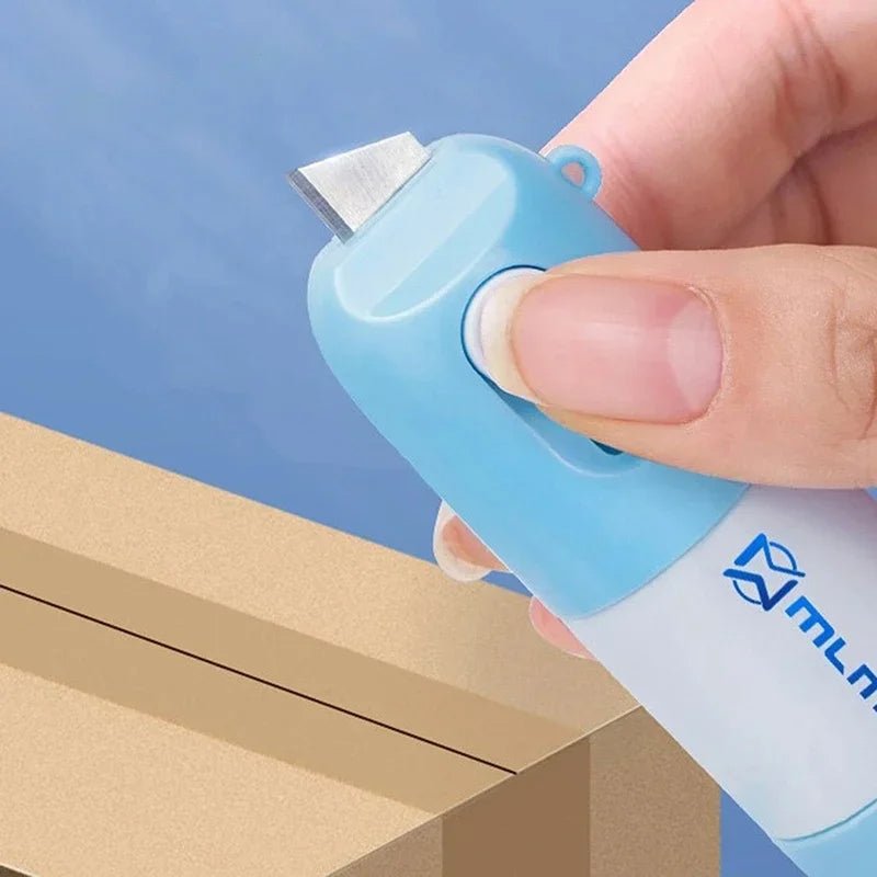 2-in-1 Thermal Paper Eraser & Safety Unboxing Knife – Conceal, Correct, & Protect Your Identity in Style!