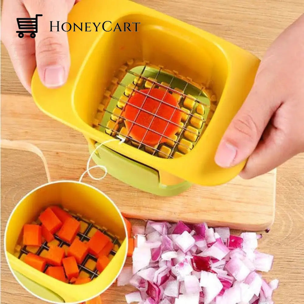 2-In-1 Vegetable Chopper Dicing & Slitting Kitchen Tools Utensils