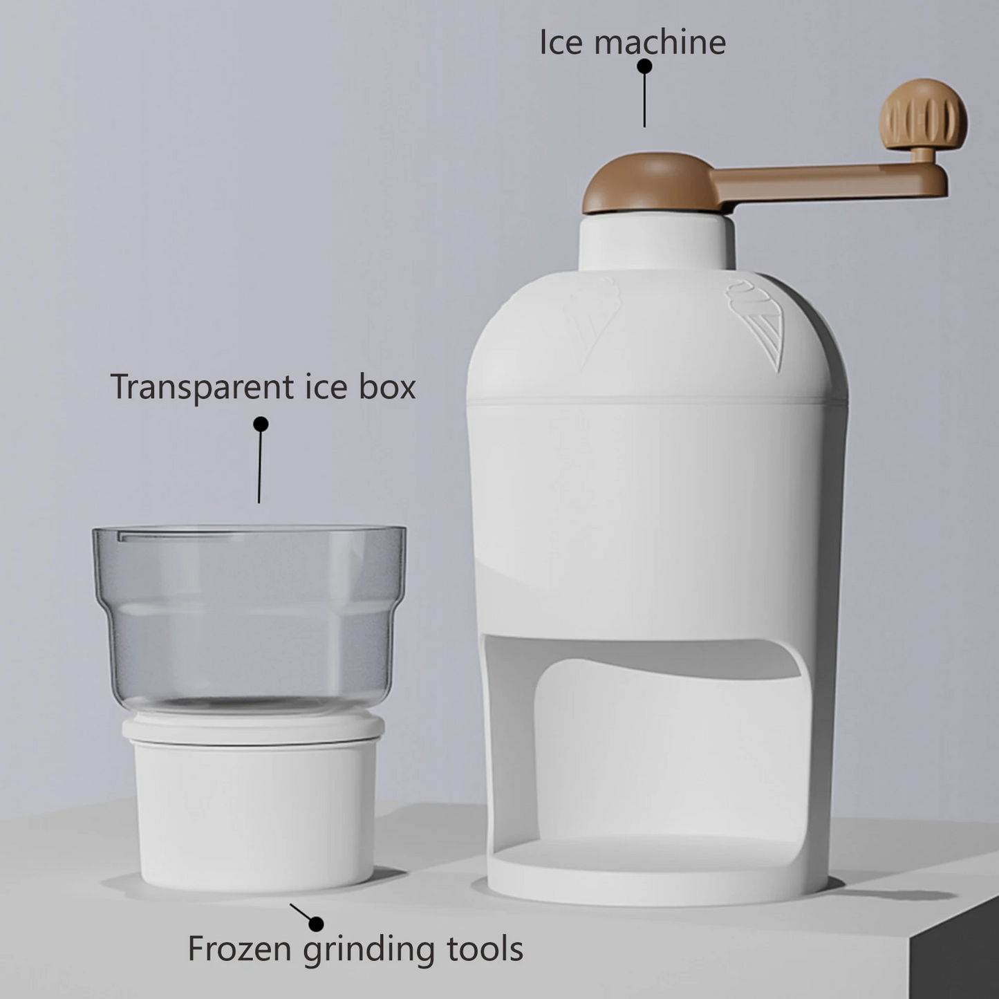 Manual Ice Crusher Shaved Ice Milkshake Maker