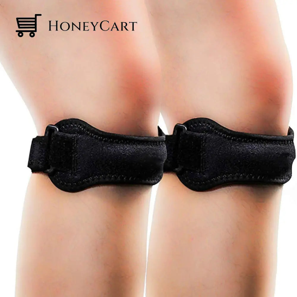 2-Pack: Stabilizer Straps For Knee And Patella Pain Relief Black Wellness