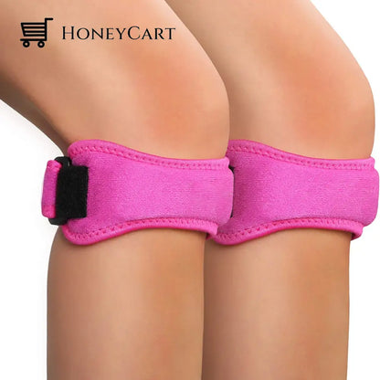 2-Pack: Stabilizer Straps For Knee And Patella Pain Relief Pink Wellness
