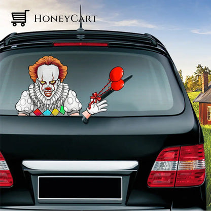 2022 Christmas/Halloween Car Wiper Sticker Clown Waving Balloon
