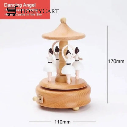 2022 Early Christmas Promotion-Handmade Wooden Rotating Music Boxes Dancing Angel