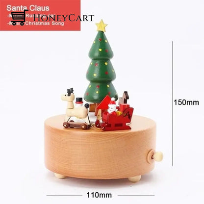 2022 Early Christmas Promotion-Handmade Wooden Rotating Music Boxes Santa Claushot