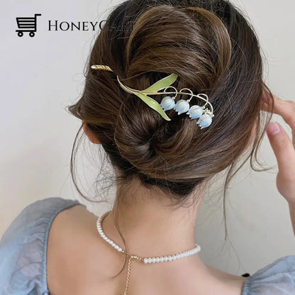 2022 New Arrival- Ins Style Elegant Hairpin (Buy 4 Get 10% Off) Blue Lily