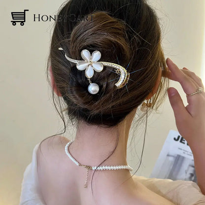 2022 New Arrival- Ins Style Elegant Hairpin (Buy 4 Get 10% Off) Flower & Pearl