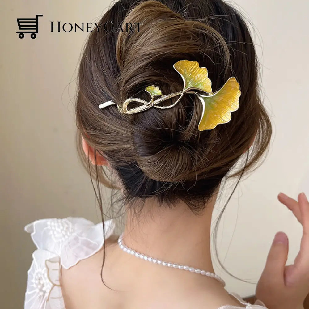 2022 New Arrival- Ins Style Elegant Hairpin (Buy 4 Get 10% Off) Ginkgo Biloba