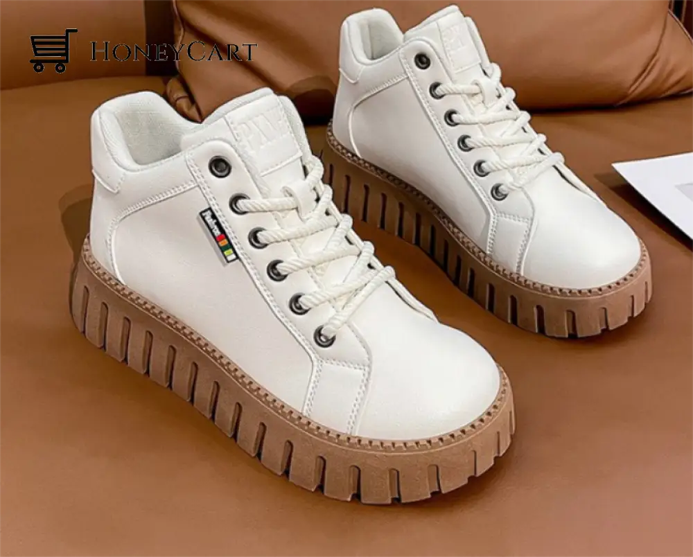 2022 Popular Thick Sole Low-Cut Boots White / Us 7/Uk 5/Eu 38 Shoes