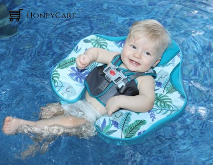 2022 Smart Swim Trainer Baby Airless Float Ring With Upf50+ Canopy Without Roof / Rain Forest Kids