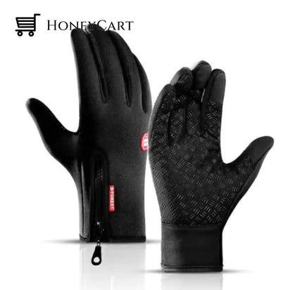 2022 Touchscreen Winter Gloves A0001-Black / S Tool