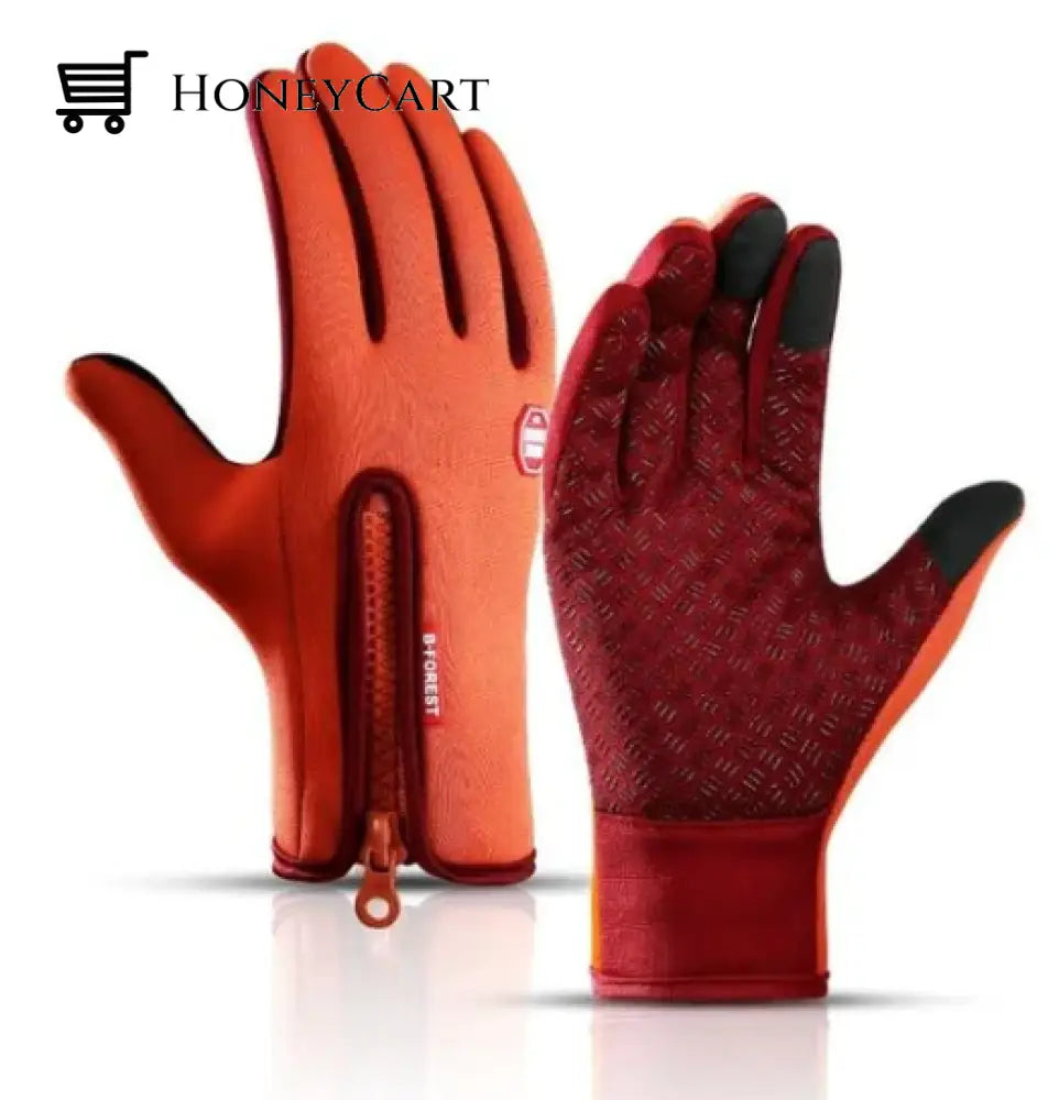2022 Touchscreen Winter Gloves A0001-Orange / S Tool