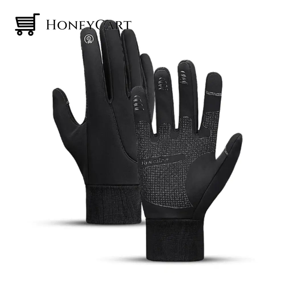 2022 Touchscreen Winter Gloves A0006-Black / S Tool