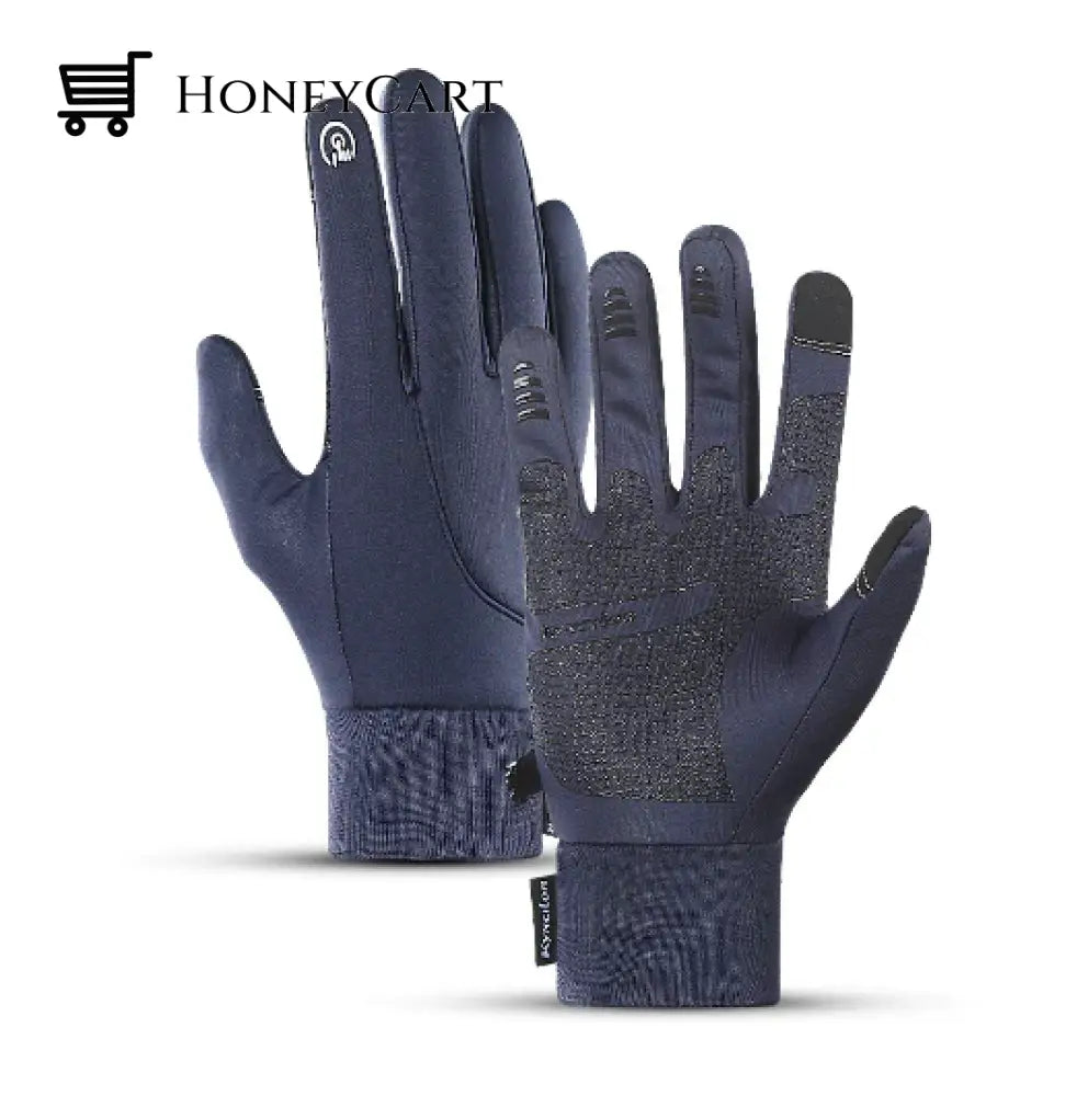 2022 Touchscreen Winter Gloves A0006-Blue / S Tool