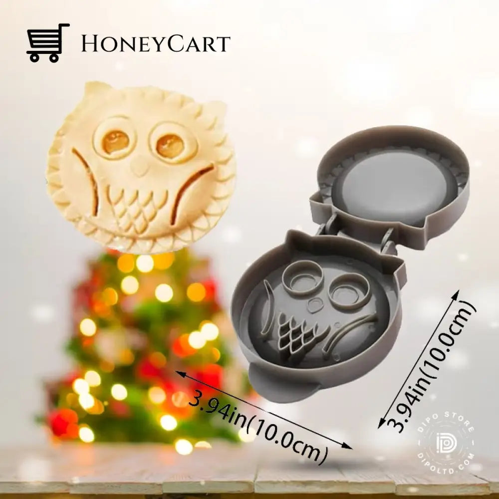 2023-Christmas Hot Sale Christmas Mini Presser Pie Molds Owl