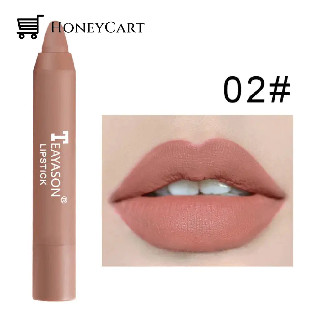 2023 Fashion Matte Lipstick Pen/12 Colors 02# Beauty