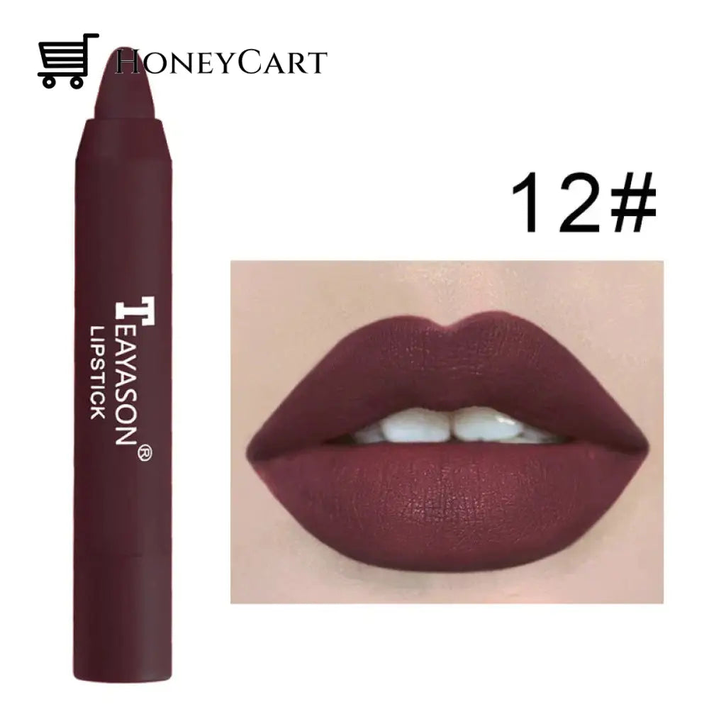 2023 Fashion Matte Lipstick Pen/12 Colors 12# Beauty