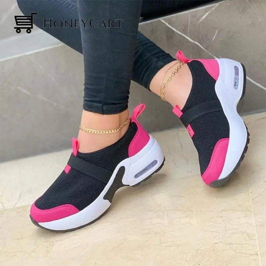 2023 New Thick Bottom Slope Heel Casual Womens Shoes Dark Black / Us-5 Orthopedic & Sandals
