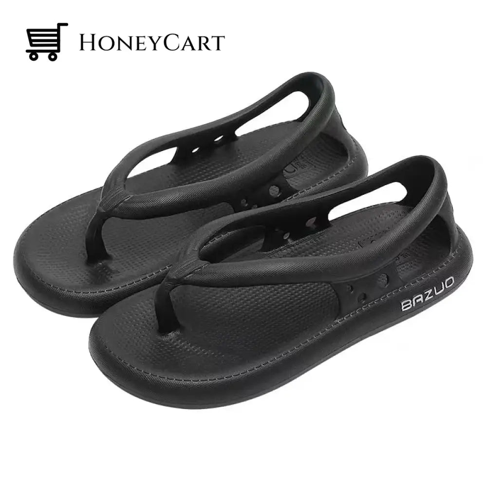 2023 New Women Men Non-Slip Slippers Black / 4.5-5