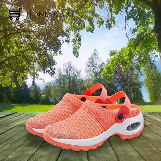 2023 New Women Shoes Casual Increase Cushion Sandals Non-Slip Platform Sandal For Breathable Mesh