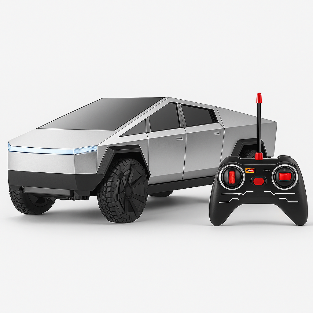 Tesla CyberTruck Remote Control Alloy Car Toy - 1:24 Scale Electric Vehicle Model for Kids & Adults, Perfect for Indoor & Outdoor Play