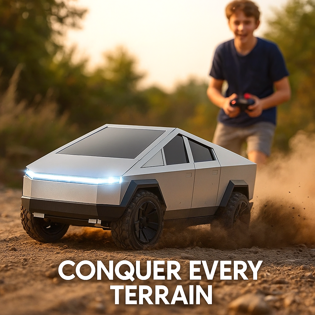 Tesla CyberTruck Remote Control Alloy Car Toy - 1:24 Scale Electric Vehicle Model for Kids & Adults, Perfect for Indoor & Outdoor Play