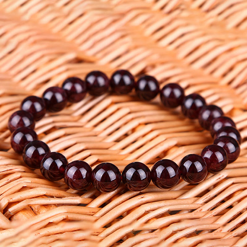 Natural Garnet Bead Passion Bracelet