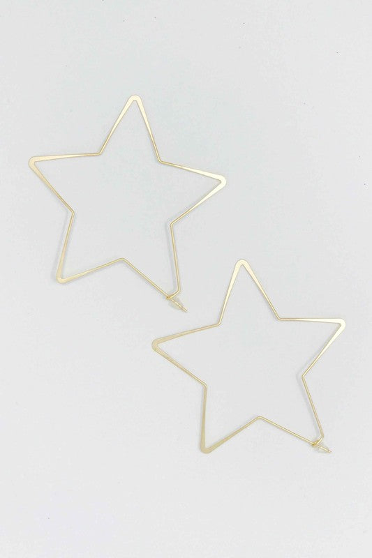 Twinkling Star Hoop Earrings