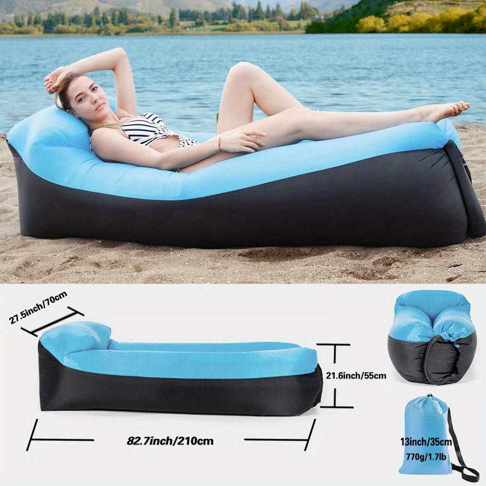 Inflatable Lounger Air Sofa Hammock - Portable, Waterproof & Leakproof