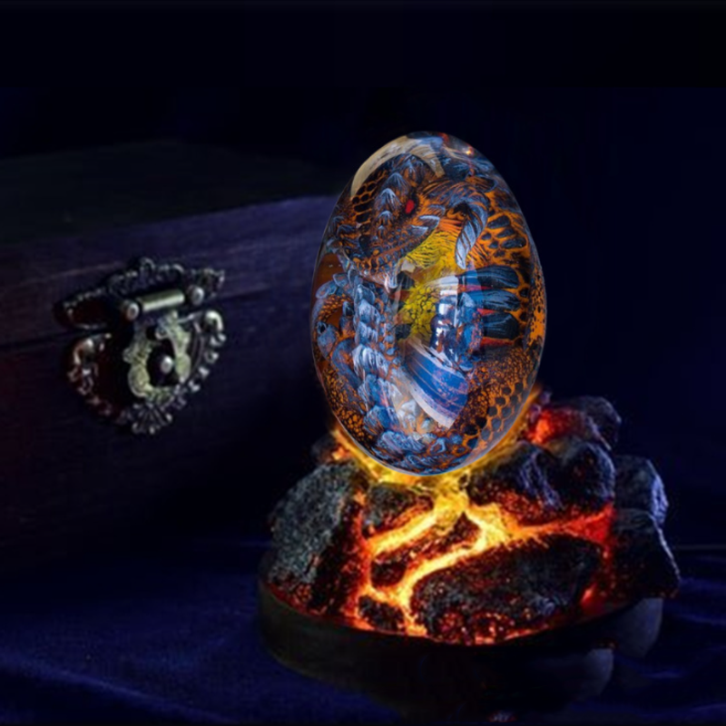 Resin Transparent Lava Dragon Egg Souvenir Gift