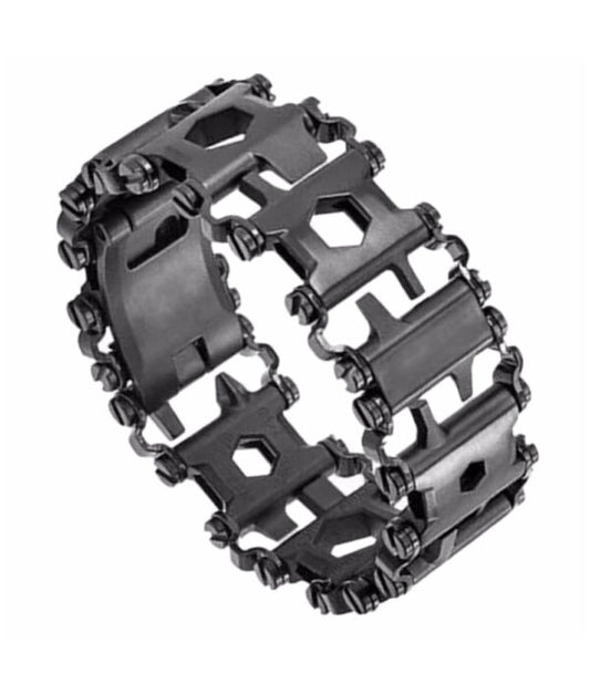 29 in 1 Multi Tool Bracelet Tread Bracelet Stainless Steel Outdoor Bolt Driver Tools Kit Travel Wearable Camping Emergency Kit