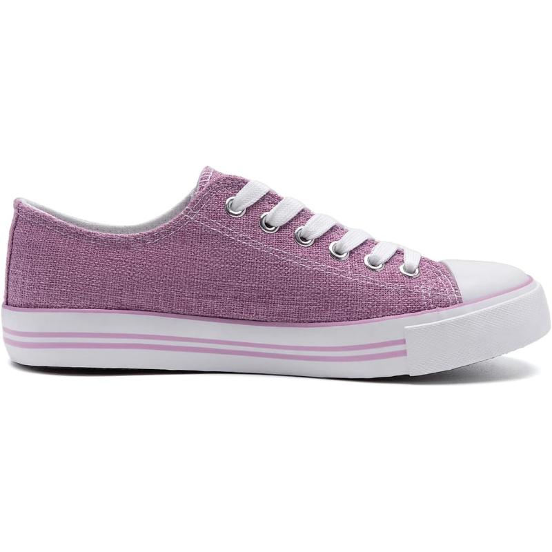 Women's Mono Canvas Lace-Up Sneakers