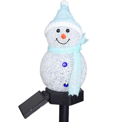 Snow Man Solar Lawn Lights – Festive Outdoor Garden Decor