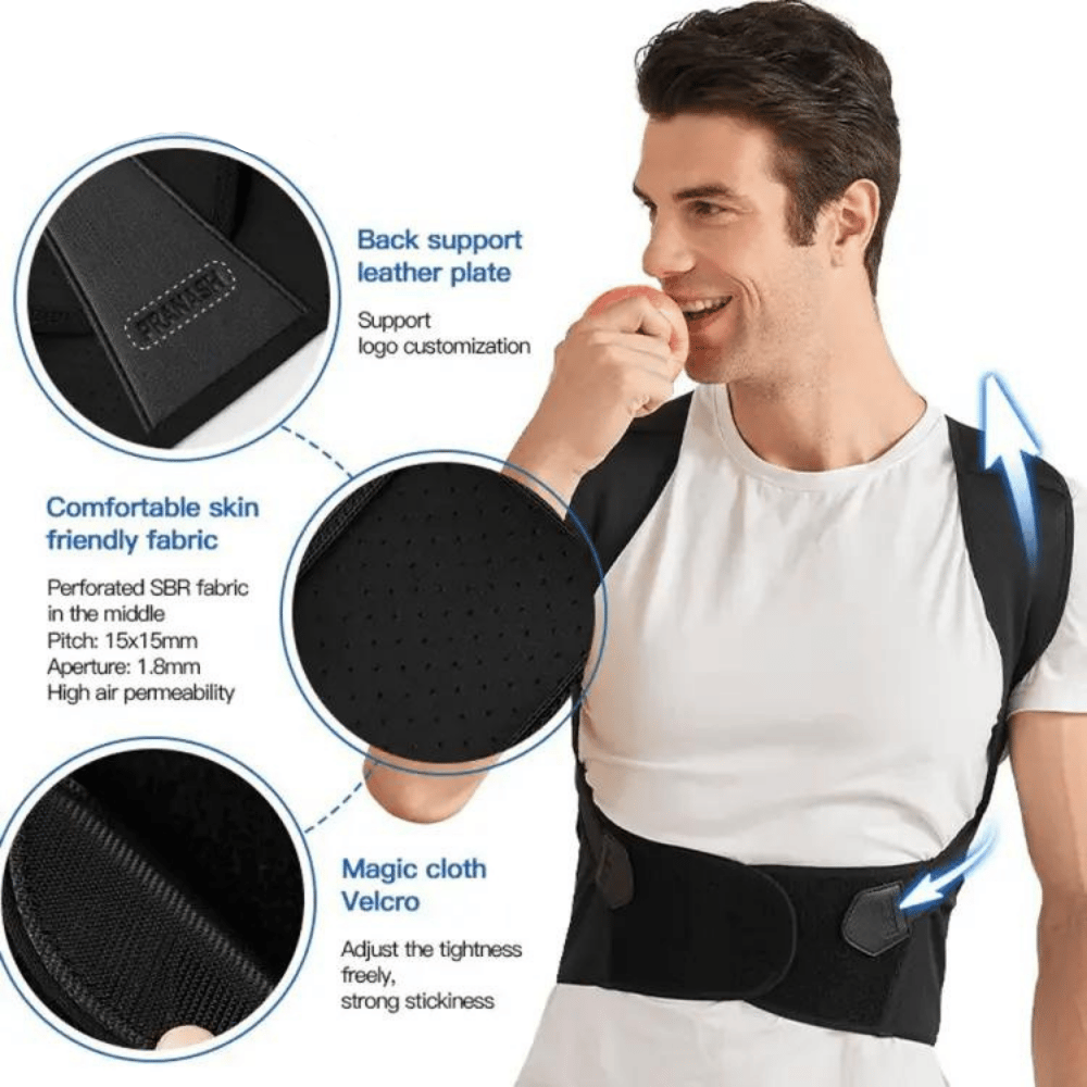 Fully Adjustable Straightener Upper Spine Support Back Brace Posture Corrector