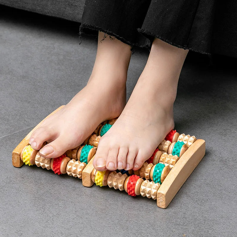 Wooden Foot Massager with 6 rows