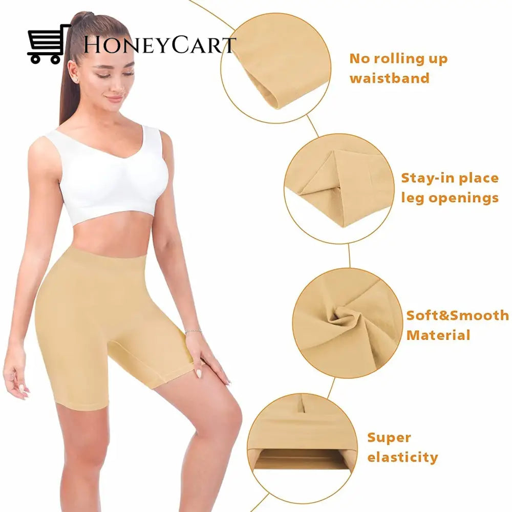 3-Pack: Slip Shorts For Women Under Dress Comfortable Smooth Yoga Womens Swimwear & Lingerie