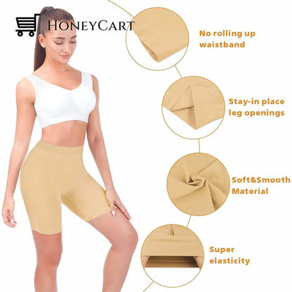 3-Pack: Slip Shorts For Women Under Dress Comfortable Smooth Yoga Womens Swimwear & Lingerie