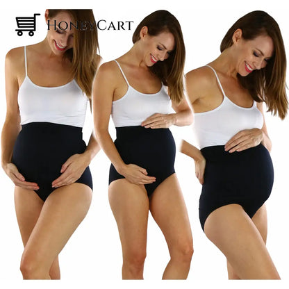 3-Pack: Tobeinstyle Womens High Waist Over The Bump Maternity Underwear 1X/2X Swimwear & Lingerie