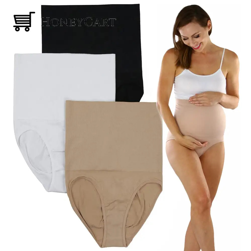 3-Pack: Tobeinstyle Womens High Waist Over The Bump Maternity Underwear Swimwear & Lingerie