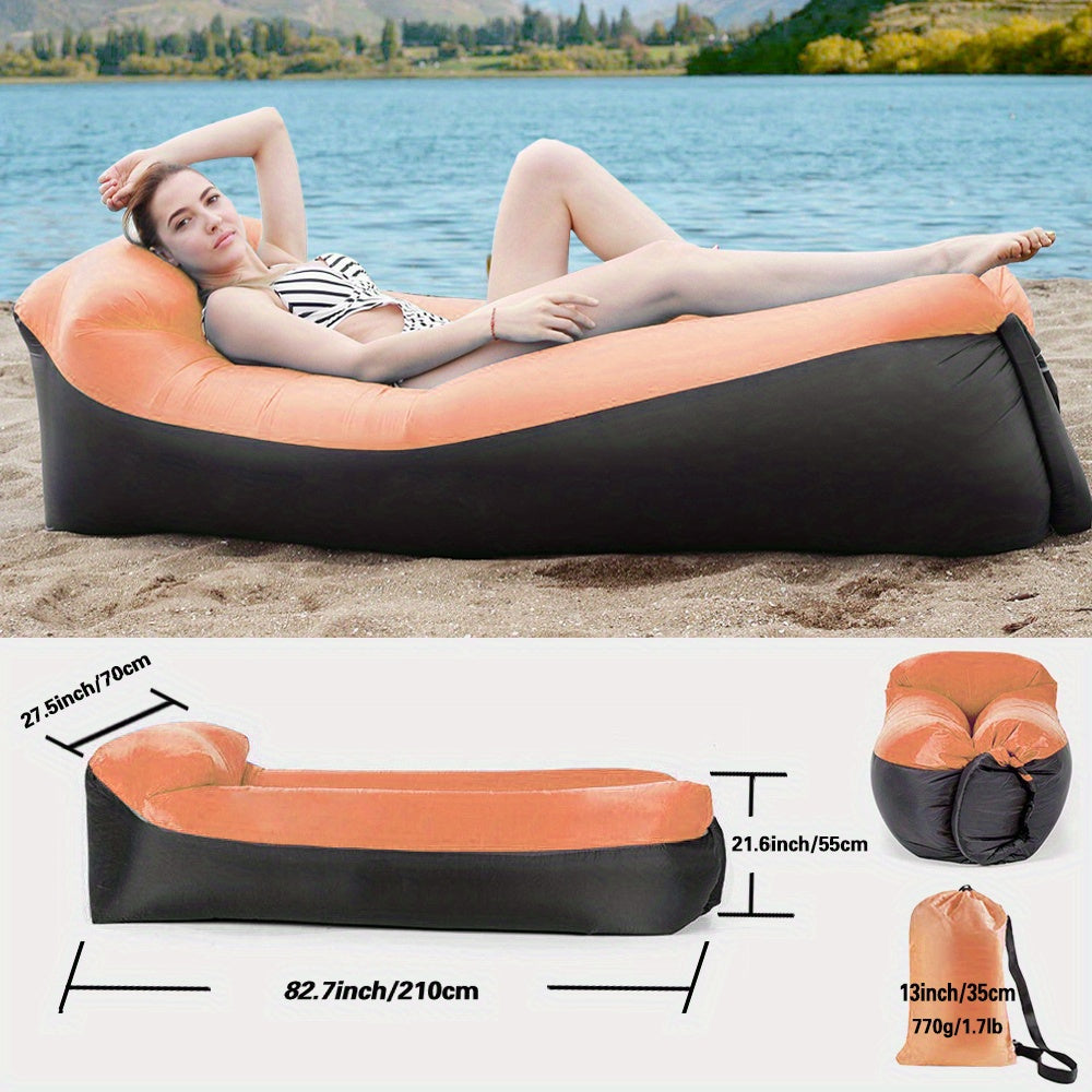 Inflatable Lounger Air Sofa Hammock - Portable, Waterproof & Leakproof