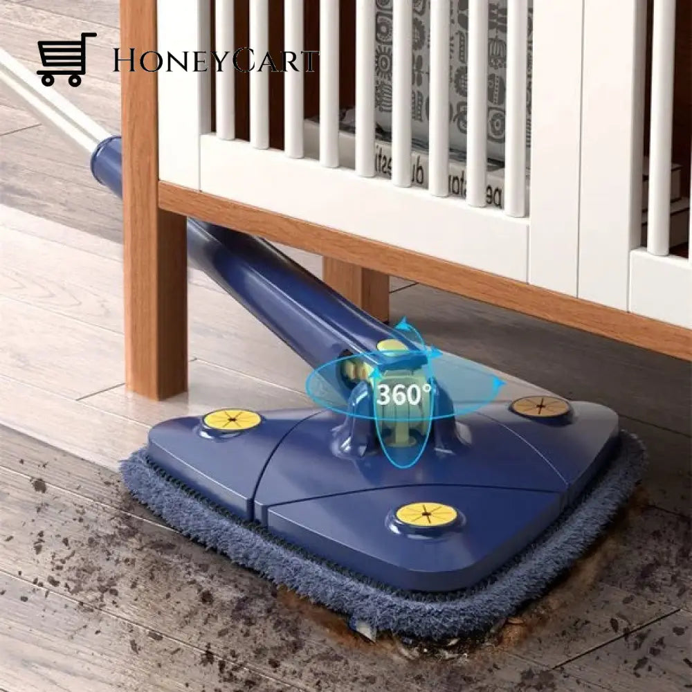 360° Rotatable Adjustable Cleaning Mop Blue / Triangle Mop Set (Including 1 Cloth) Tool