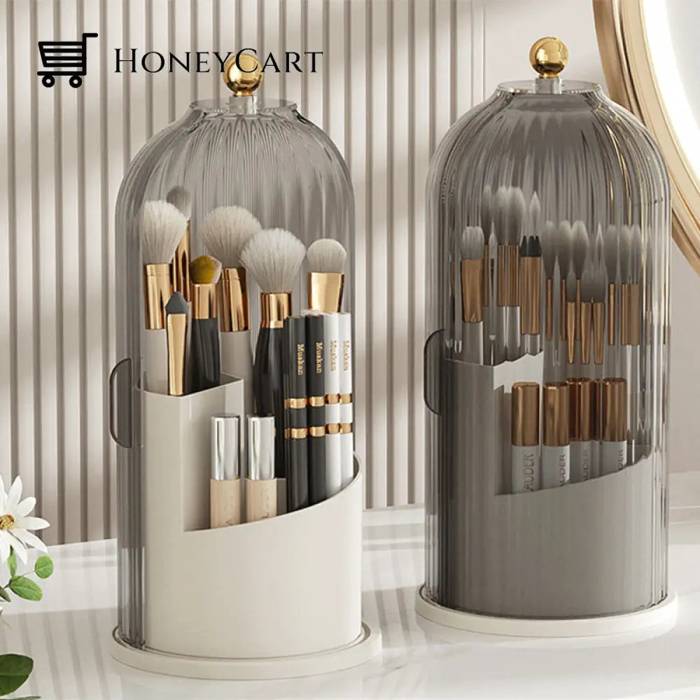 360° Rotating Makeup Brush Organizer Box