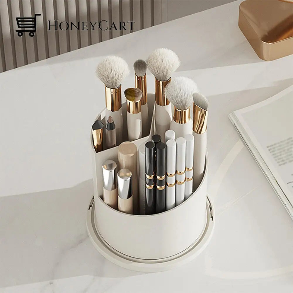 360° Rotating Makeup Brush Organizer Box