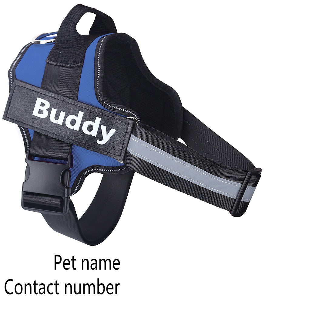 Pet Harness Vest For Small Large Dog Custom Patch Pet Supplies