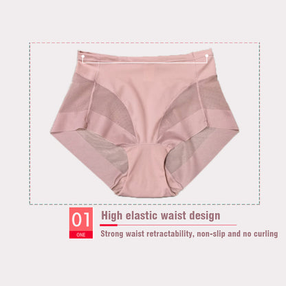 4 Pcs High Waist Ice Silk Seamless Shaping Briefs