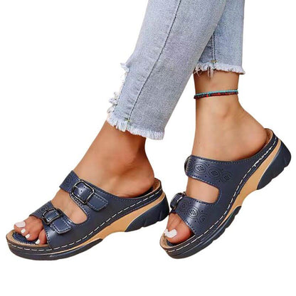 Valeria Non-Slip Open Toe Wedge Sandals