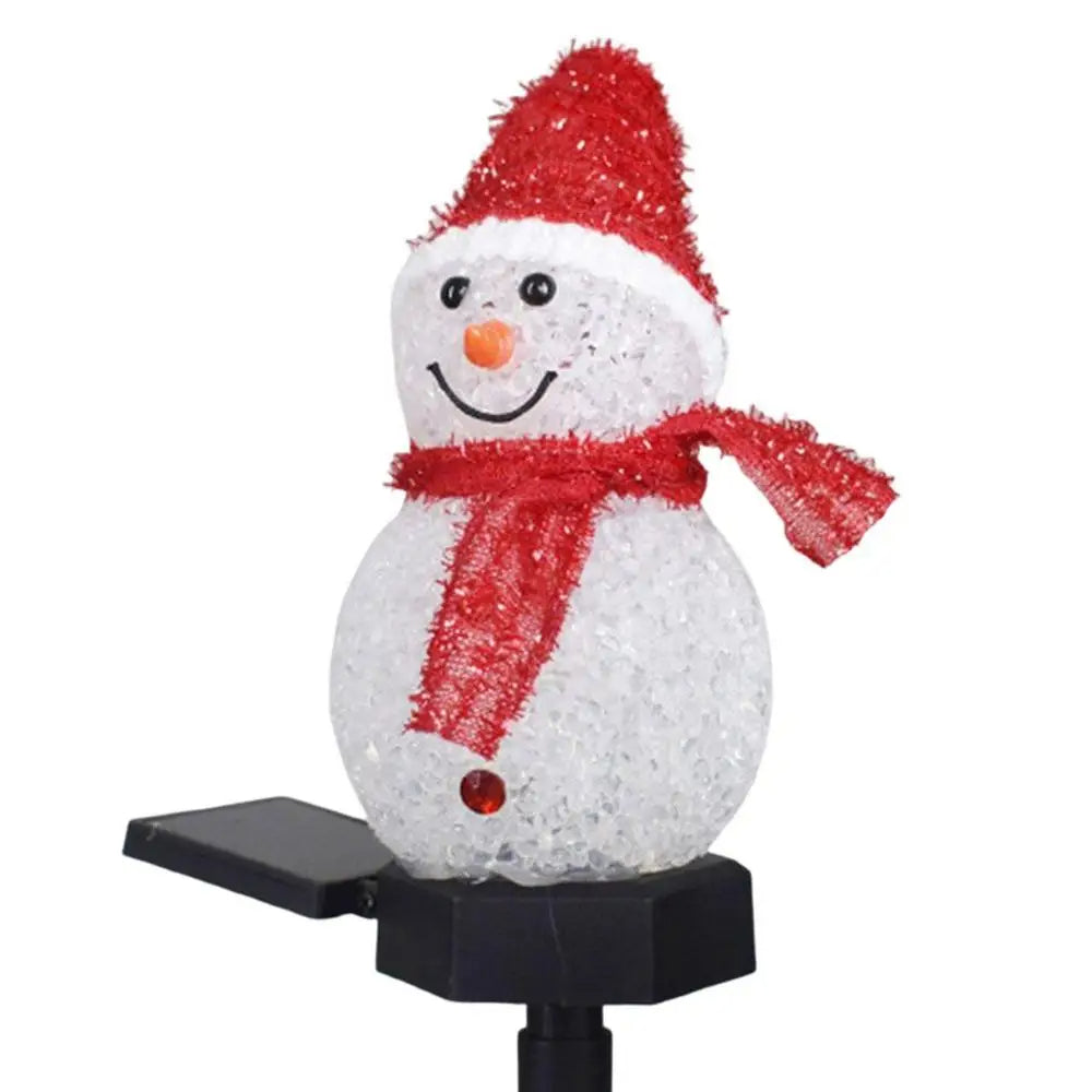 Snow Man Solar Lawn Lights – Festive Outdoor Garden Decor