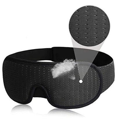 3D Eyepatch Blocking Light Mask - Padded Sleep Mask