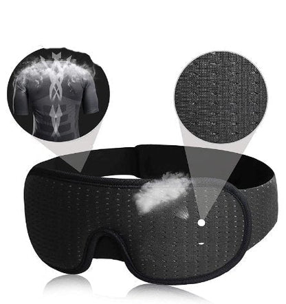 3D Eyepatch Blocking Light Mask - Padded Sleep Mask